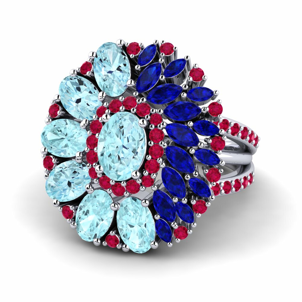 Aguamarina Anillo Britta