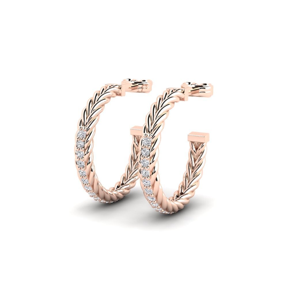 18ct Rose Gold Women's Earring Brodie