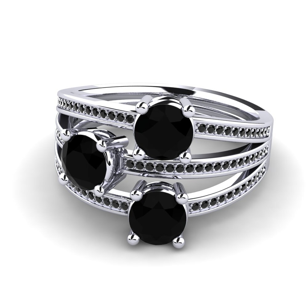 Black Diamond Engagement Ring Brosia