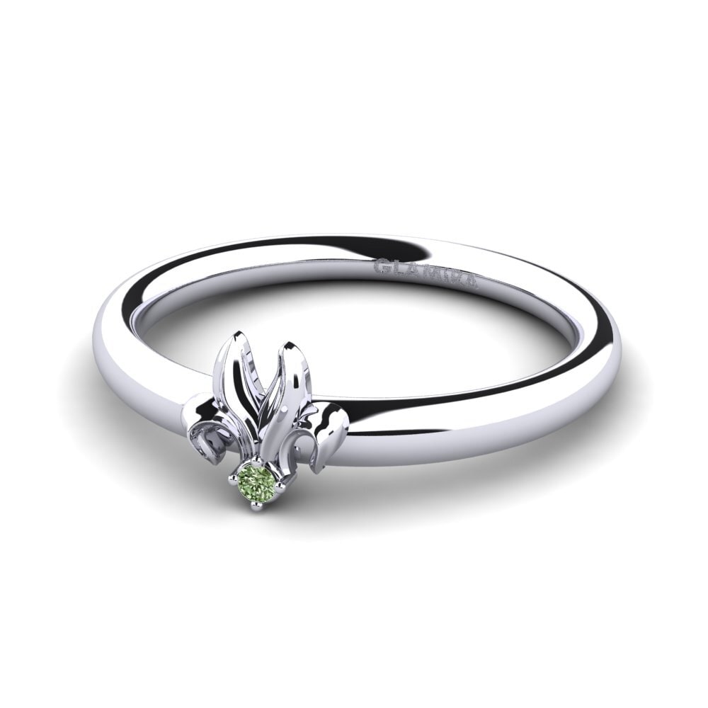 Diamante Verde Anillo Bruloir