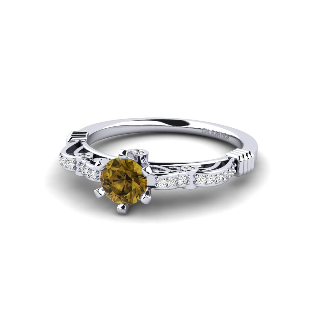 Circón Marrón Anillo de compromiso Brunella