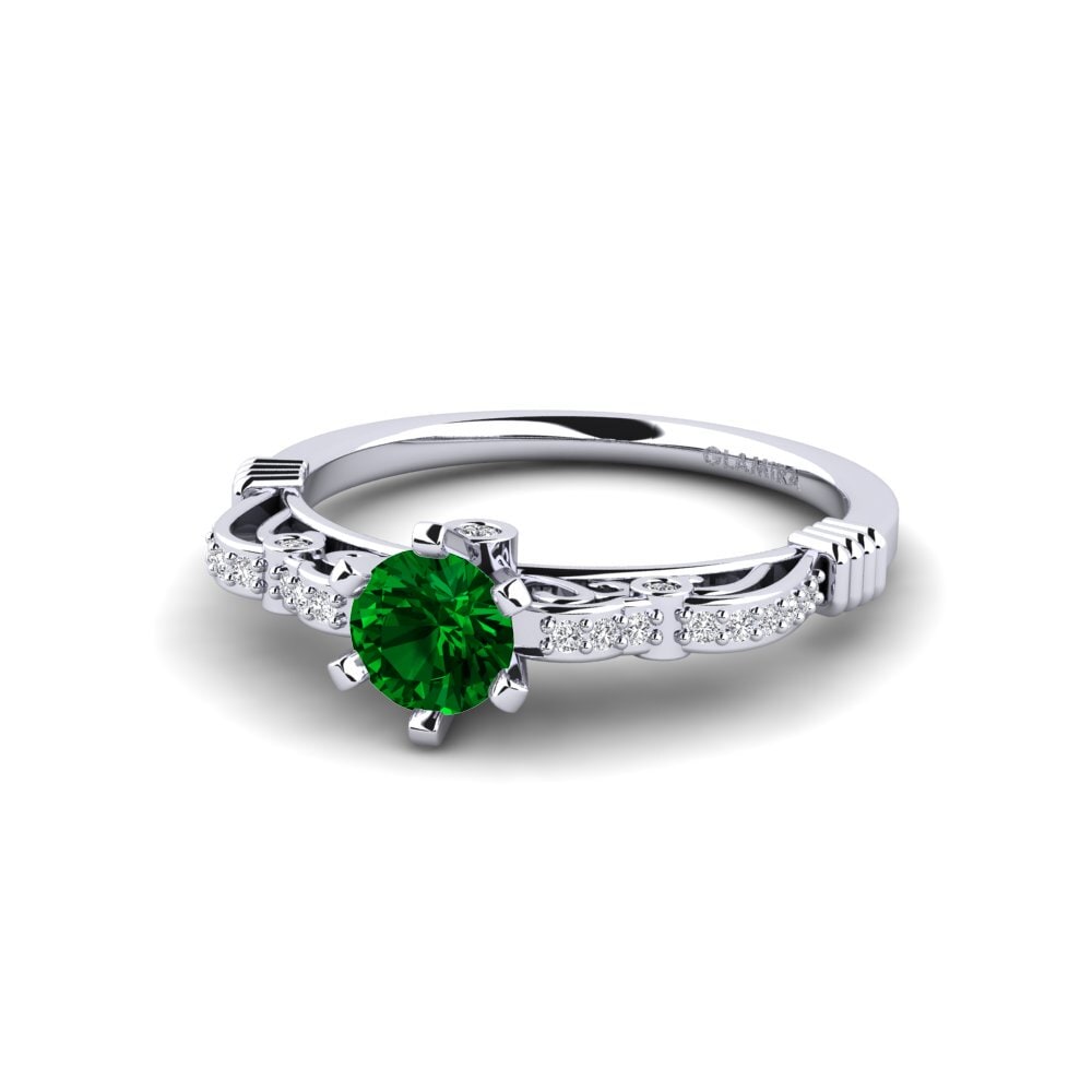 Circonita Verde Anillo de compromiso Brunella