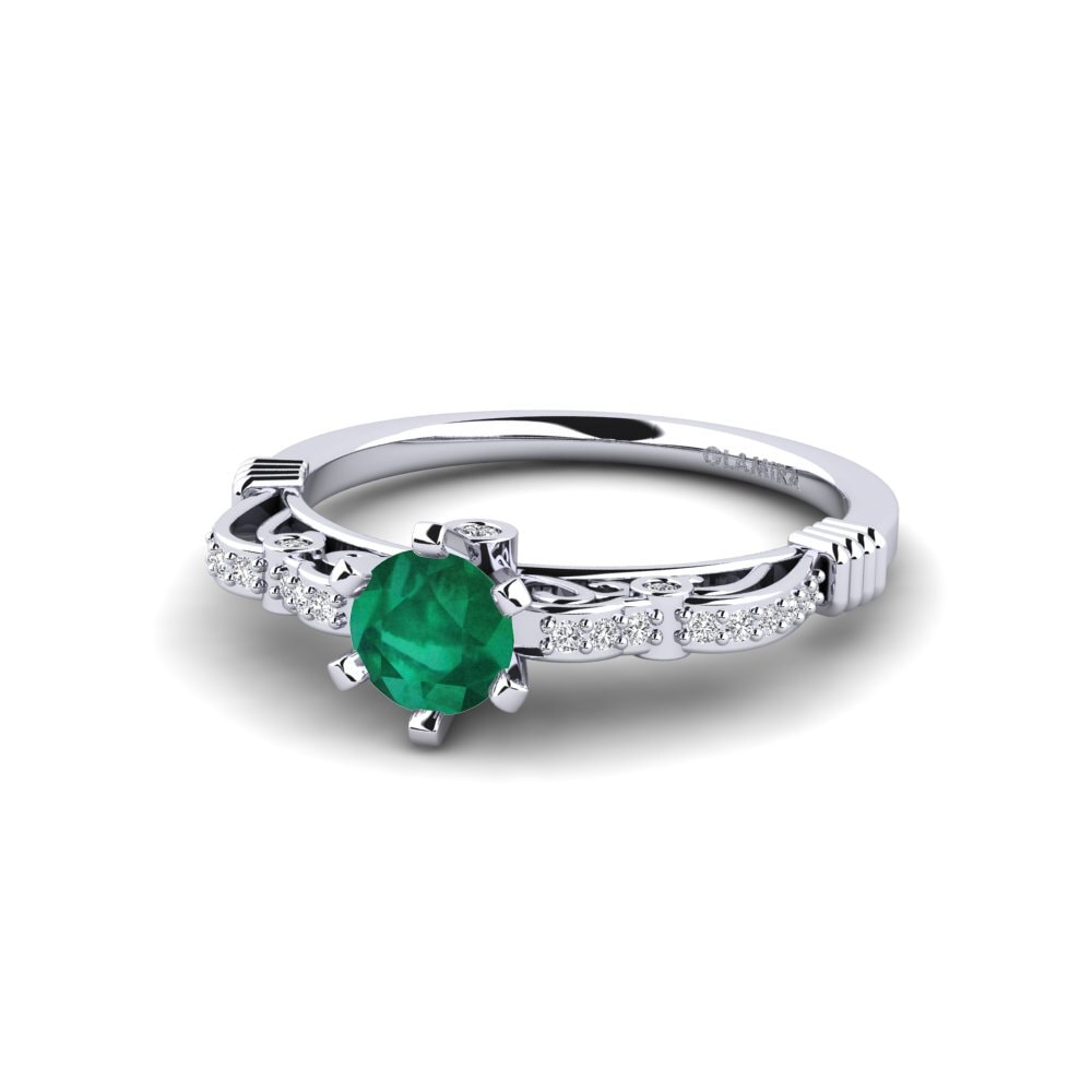 Emerald Engagement Ring Brunella