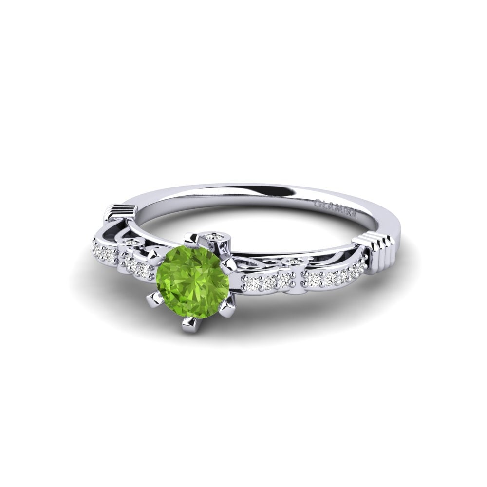 Peridot Engagement Ring Brunella