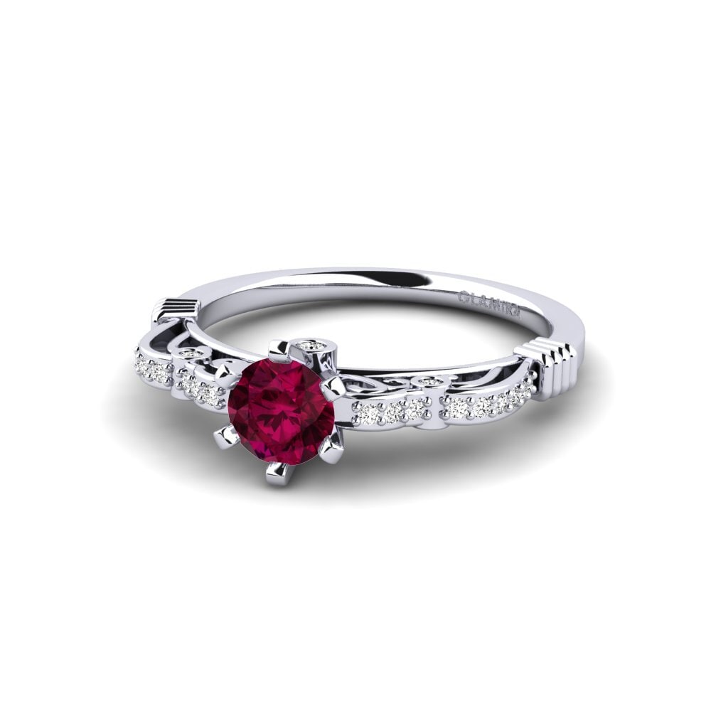 Granate Rhodolite Anillo de compromiso Brunella