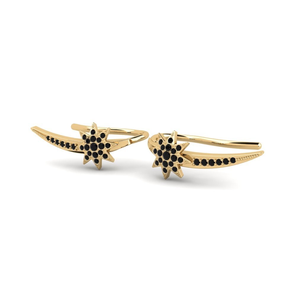 14k Oro Amarillo Pendiente de mujer Brunette