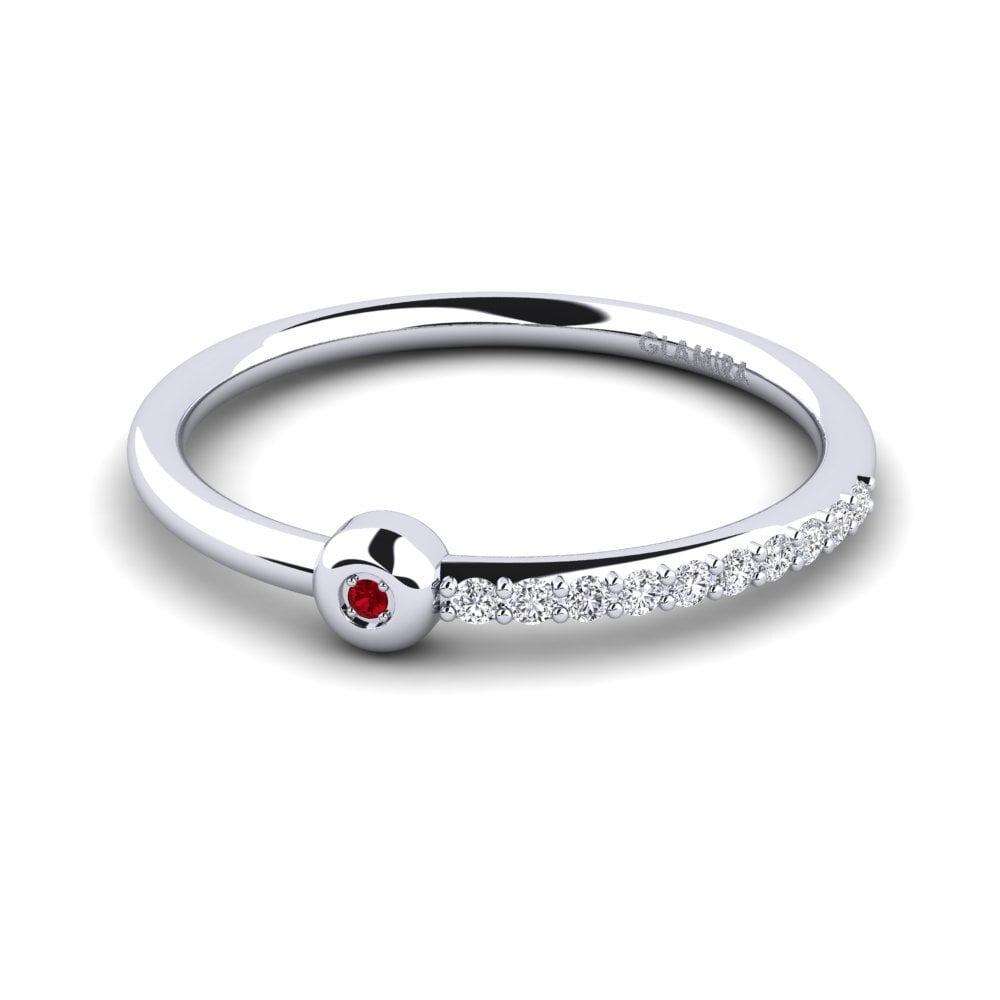 Circonita Roja Anillo de Mujer Brutna