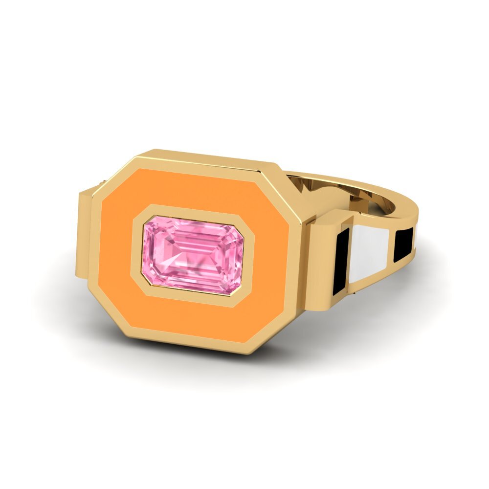 Rosa Saphir Ring Bryllu