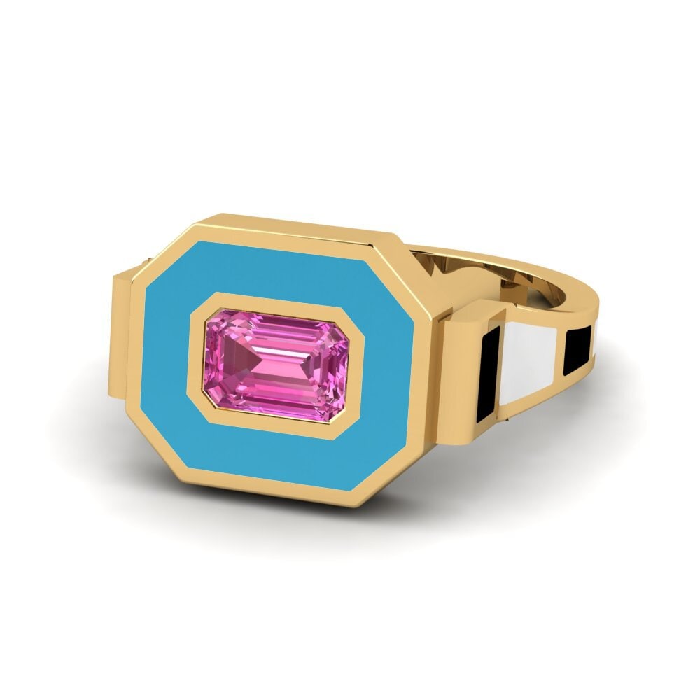 Topacio Rosa Anillo Bryllu