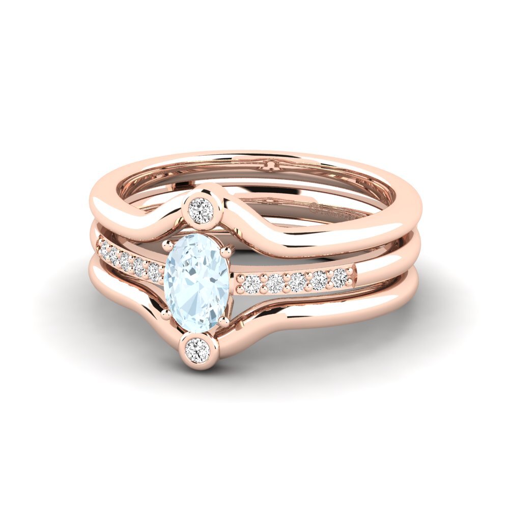 Aquamarine Ring Bryoc SET