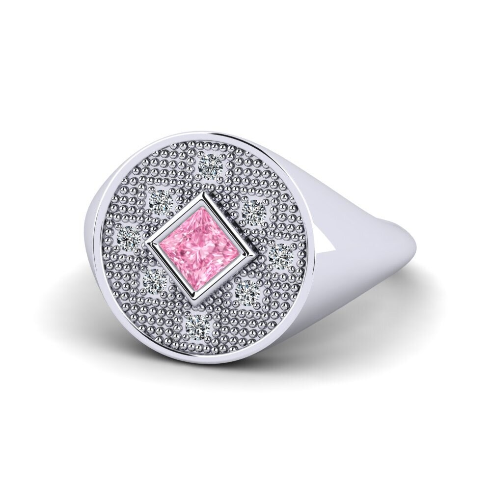 Princesa Zafiro Rosado Anillo Buber
