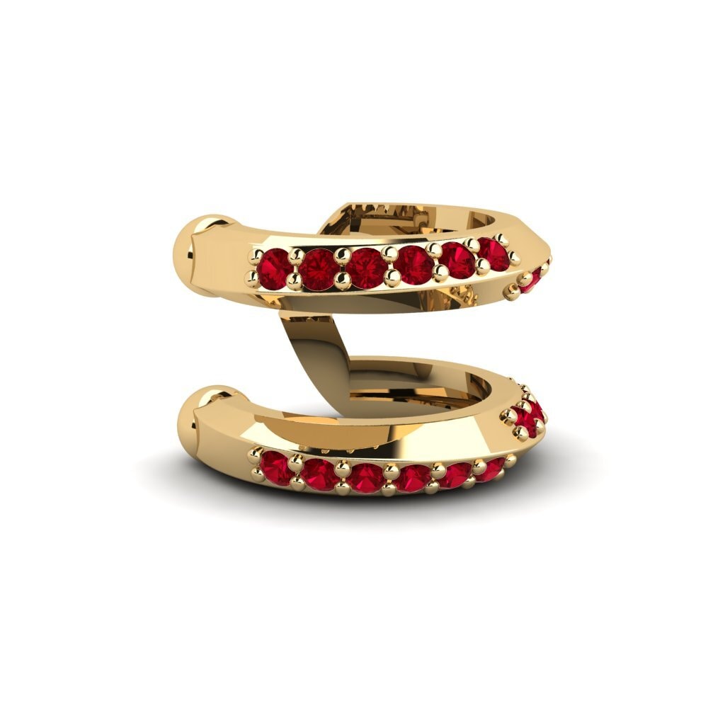ruby-zirconia ต่างหู Bucata