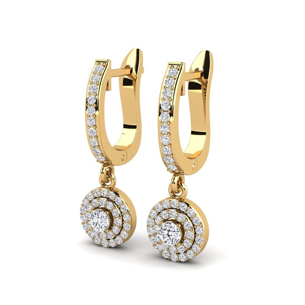14ct Yellow Gold Women's Earring Buffaloe