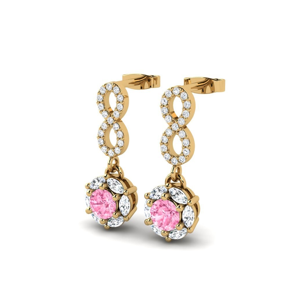 Pink Sapphire Women's Earring Bullate