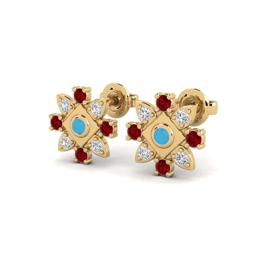 ruby-zirconia ต่างหู Bulu