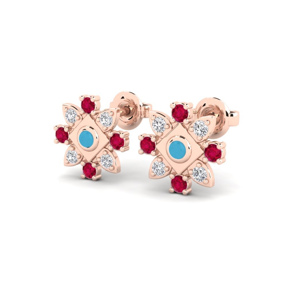 14k Rose Gold Women's Earring Bulu