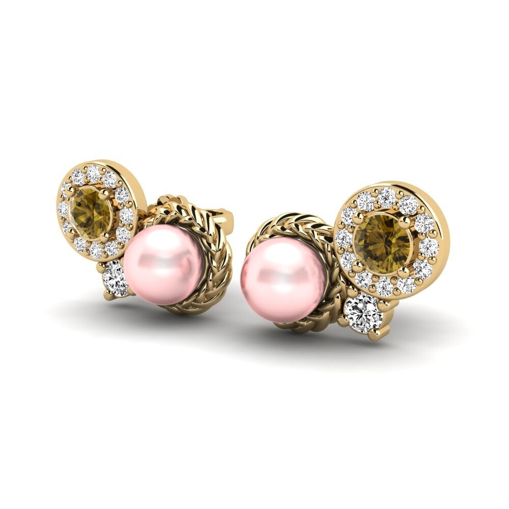 Brown Zircon Women's Earring Bunga