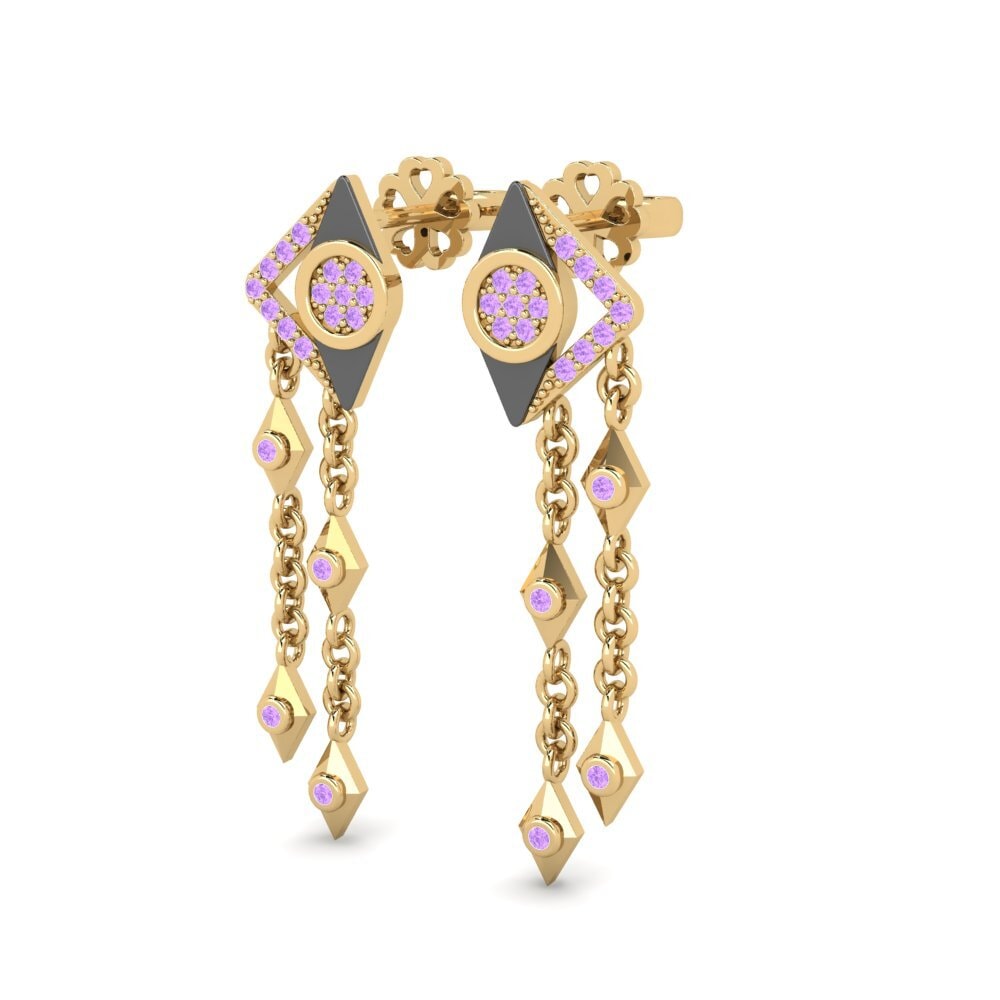 Améthyste Boucle d'oreille femme Buonodore