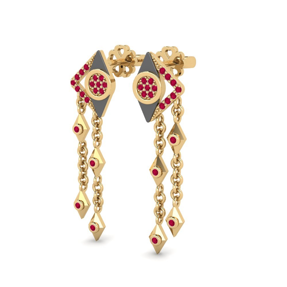 Rubis Boucle d'oreille femme Buonodore