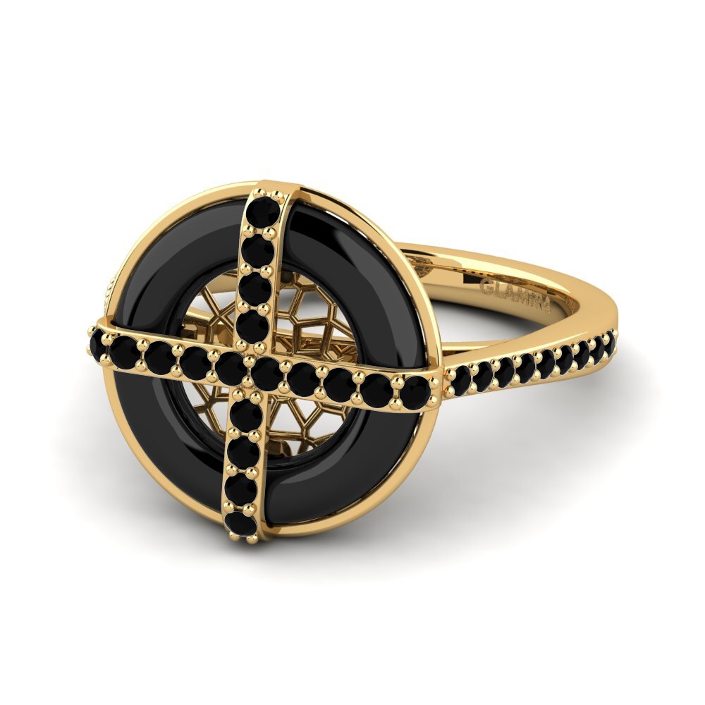 Schwarzer Onyx Ring Burbidge