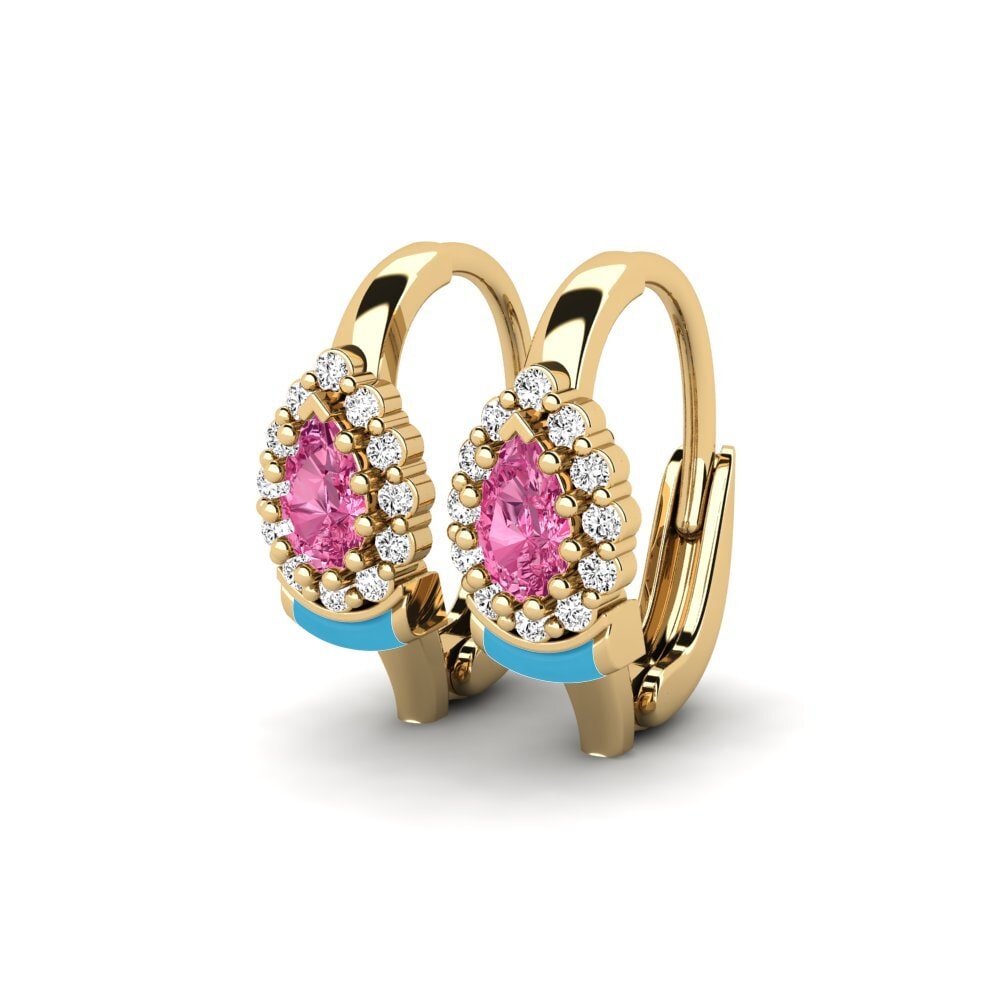 Tourmaline Rose Boucle d'oreille femme Burnie