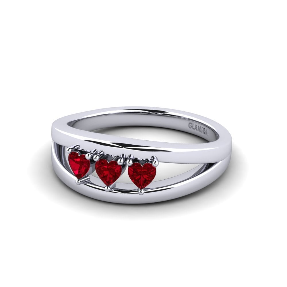 Zircone Rosso Anello da donna Burnt