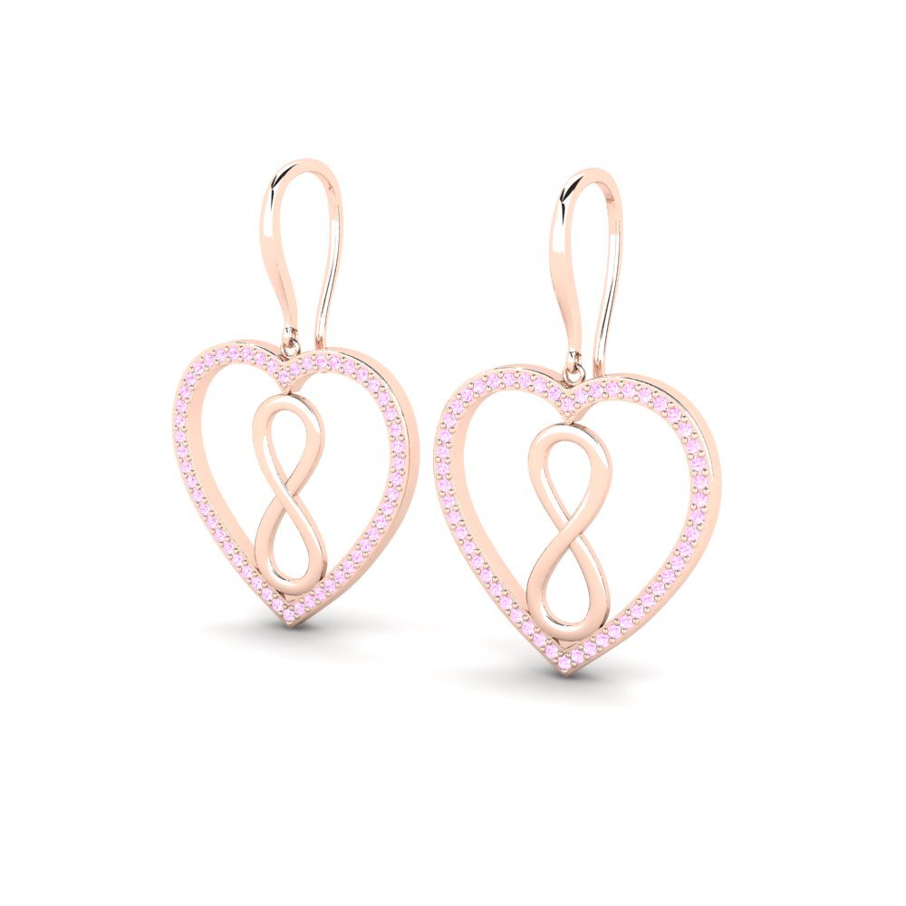 Pink Sapphire Women's Earring Bushier