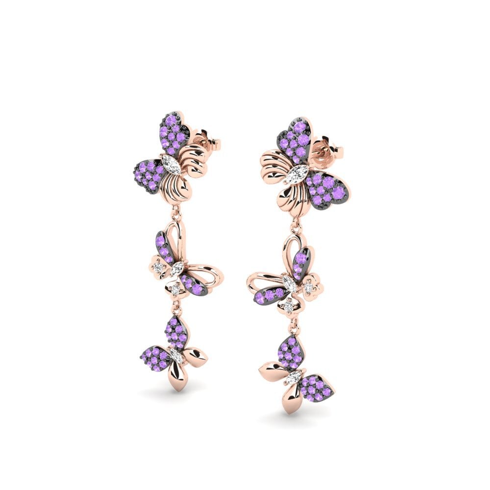 Améthyste Boucle d'oreille femme Busumbala