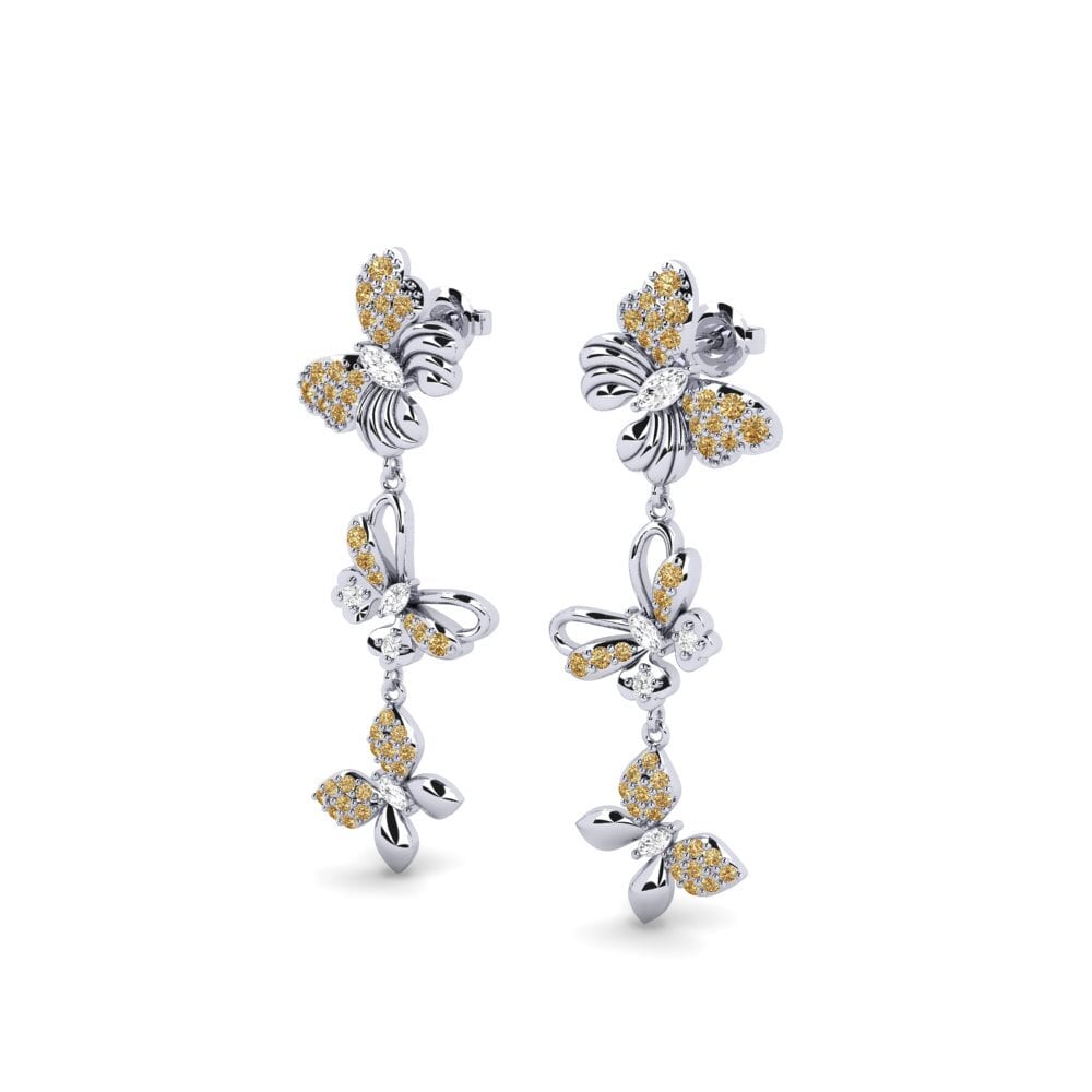 9ct White Gold Women's Earring Busumbala
