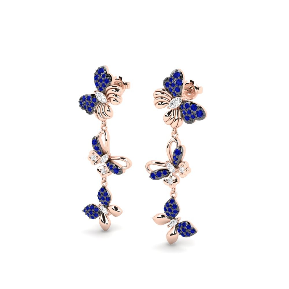 Saphir Boucle d'oreille femme Busumbala