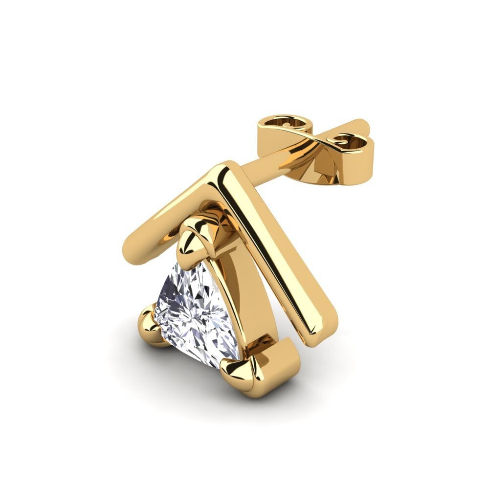 9ct Yellow Gold Diamond Men's Earring Butterfree