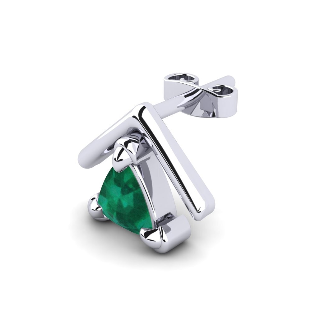 950 Platinum Emerald Men's Earring Butterfree