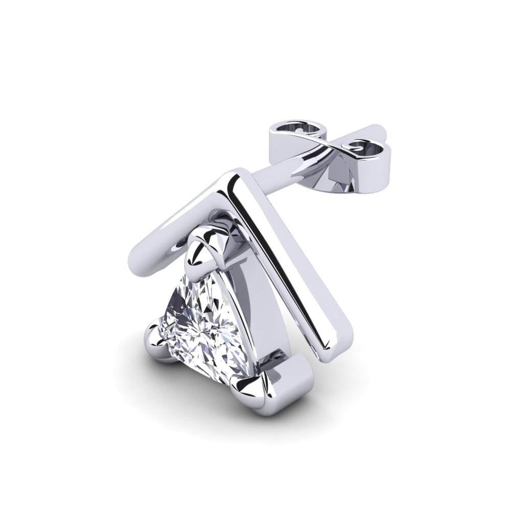 585 Bílé zlato Laboratorně vytvořené diamanty Pánské náušnice Butterfree