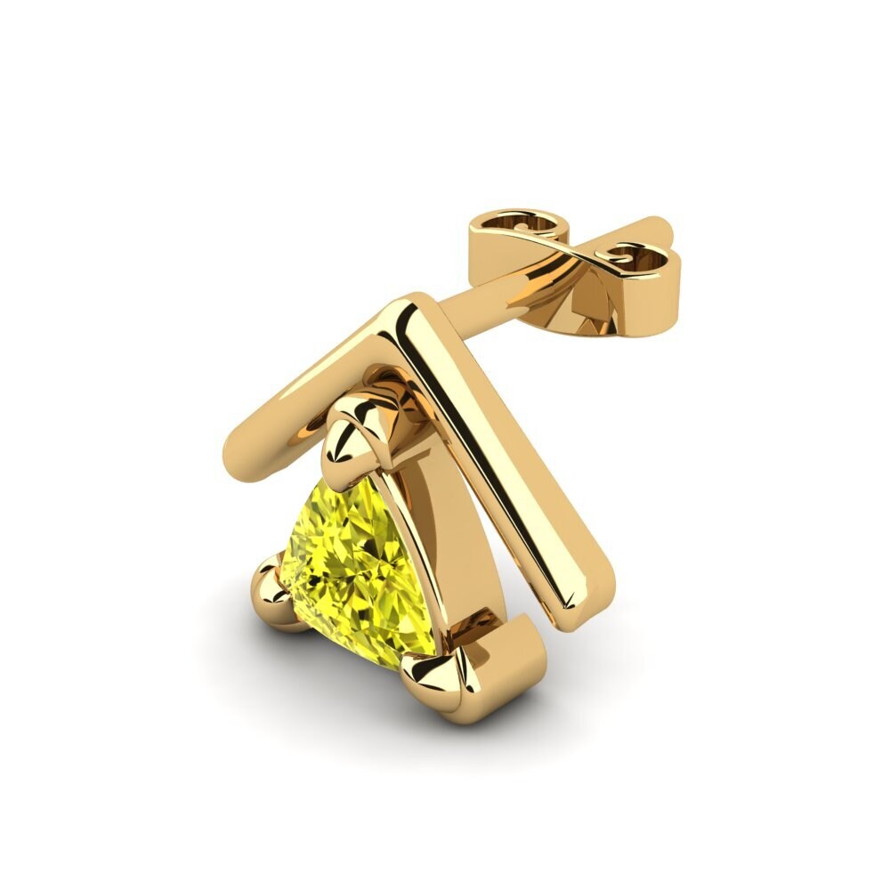 9ct Yellow Gold Yellow Diamond Men's Earring Butterfree