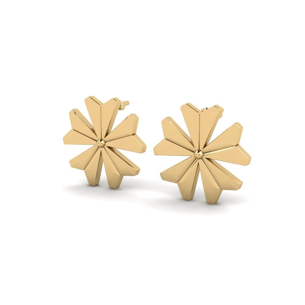 9k Oro Amarillo Pendientes Buvette