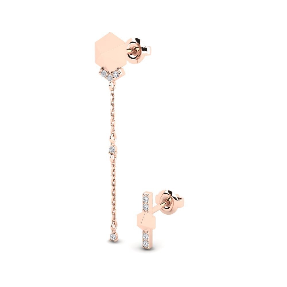 14k Oro Rosa Pendiente de mujer Buvimas - SET