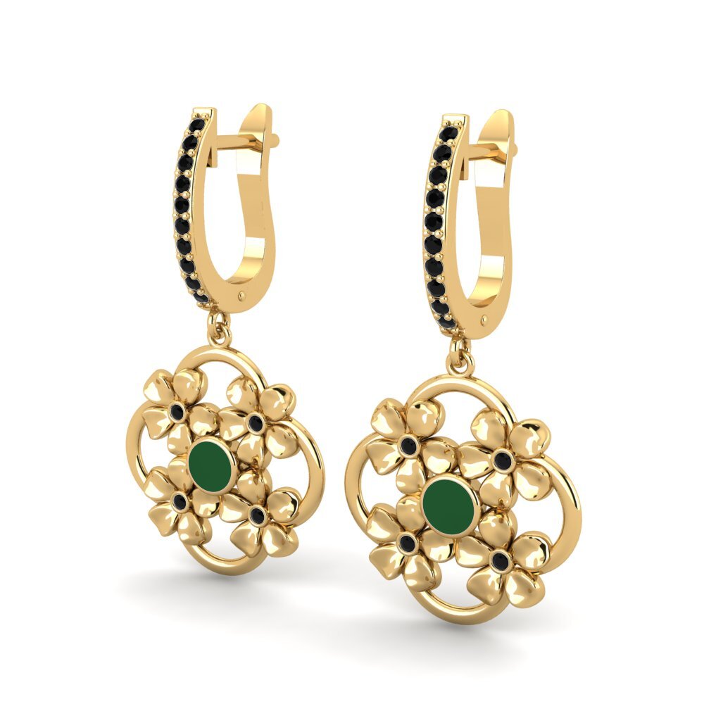 Black Onyx Women's Earring Cabriolet
