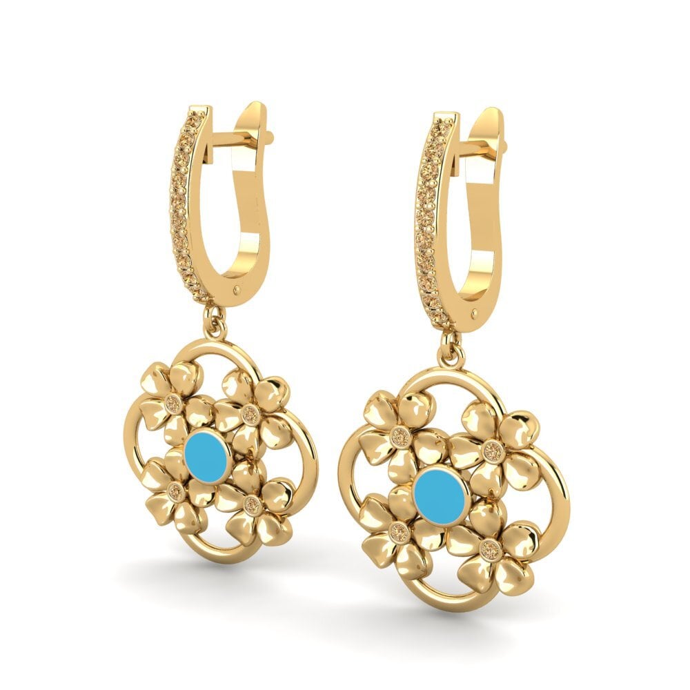 Diamante Marrón Pendiente de mujer Cabriolet