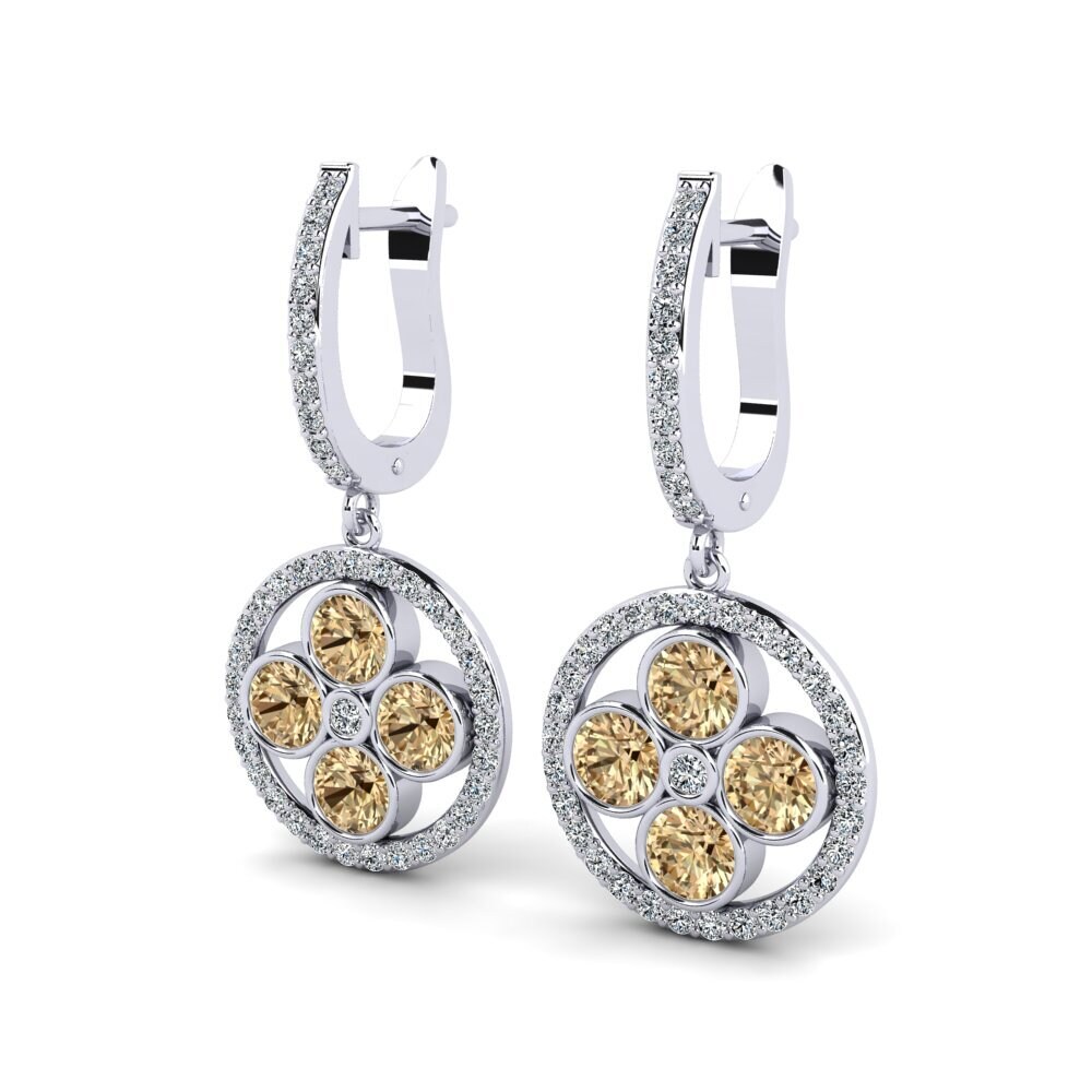 Diamante Marrón Pendiente de mujer Cadeau