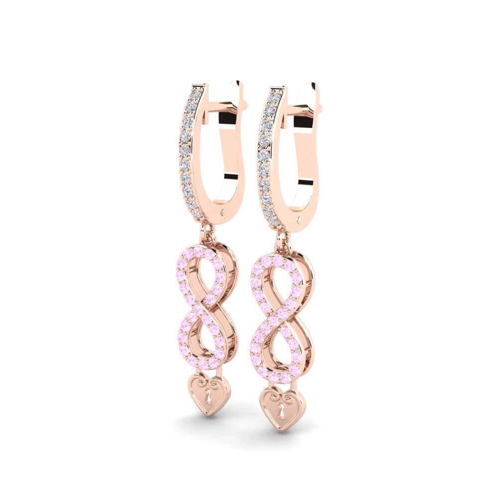 Pink Sapphire Women's Earring Cafouillerie