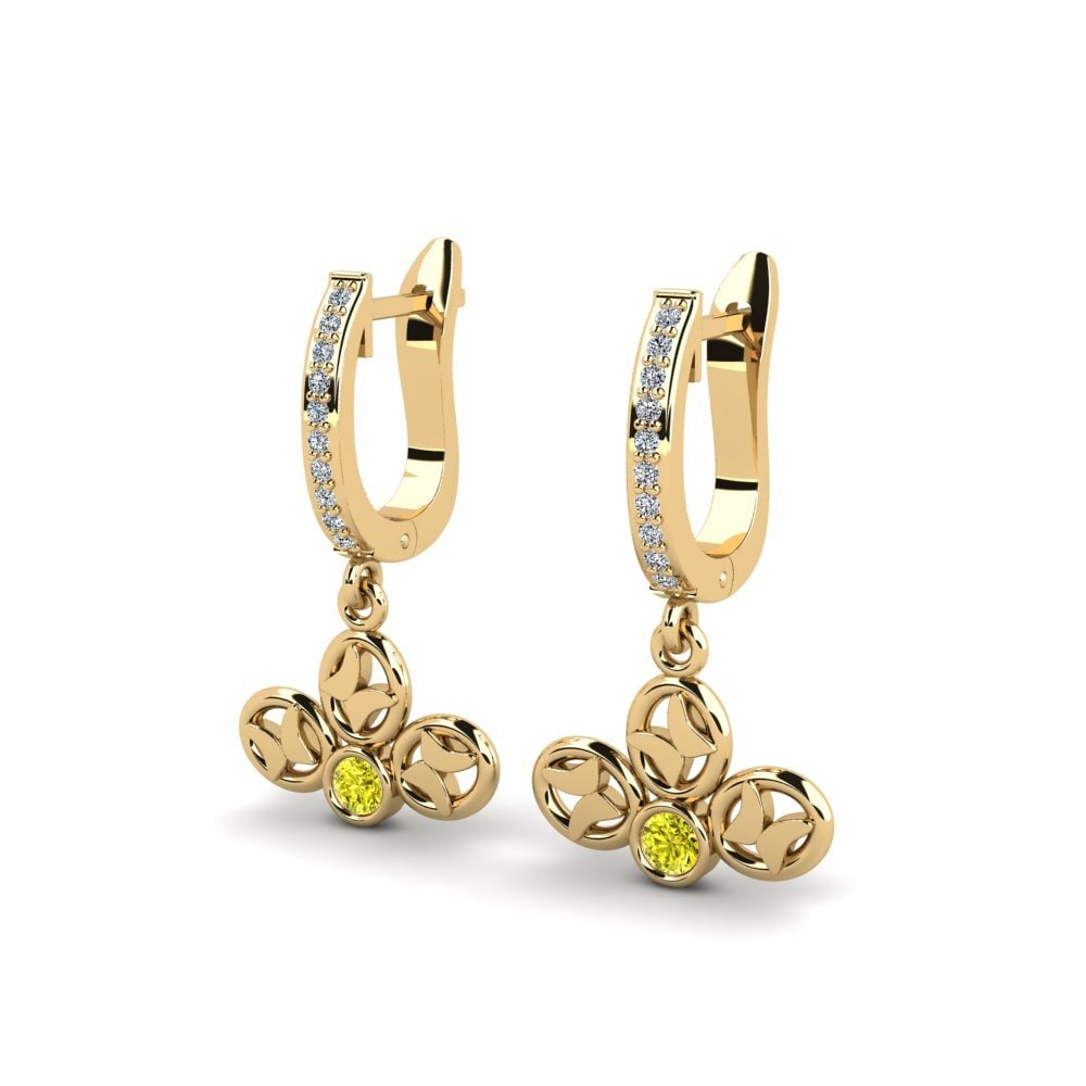 Yellow Diamond Women's Earring Cagener
