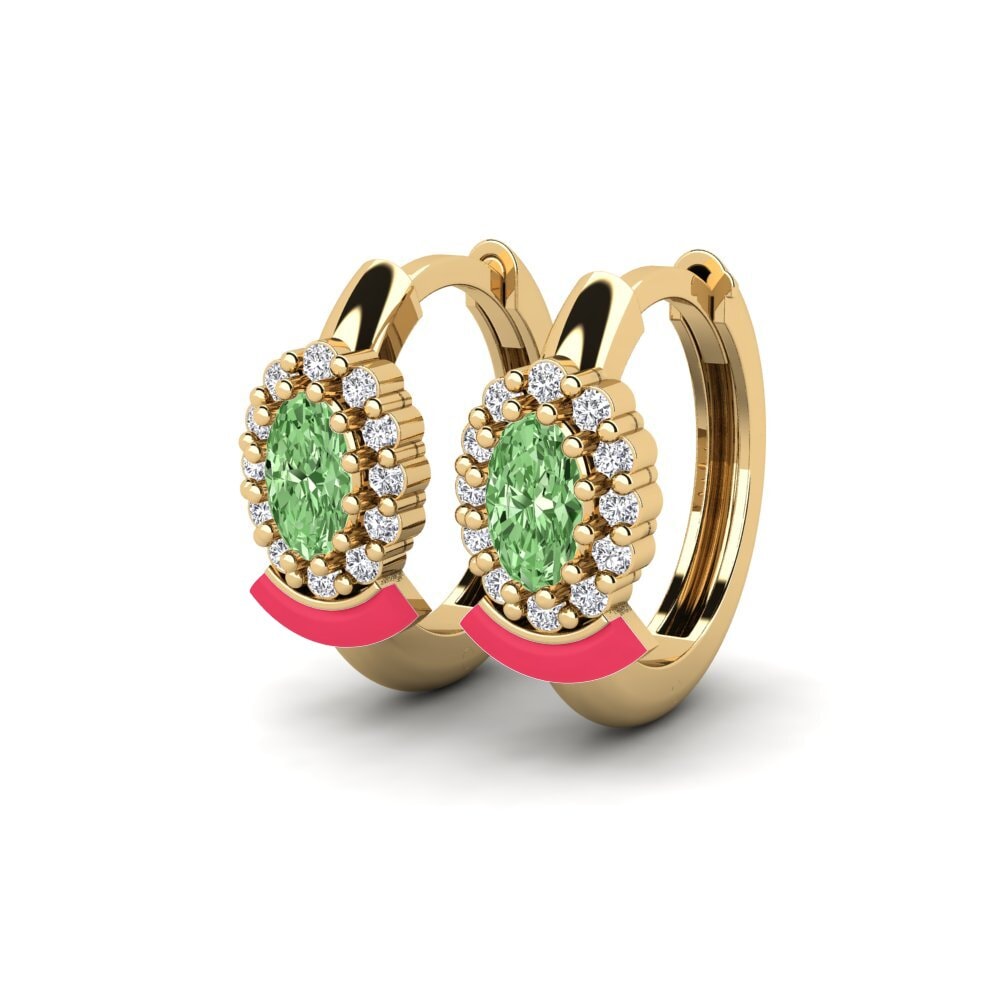 Diamante Verde Brincos Feminino Cairns
