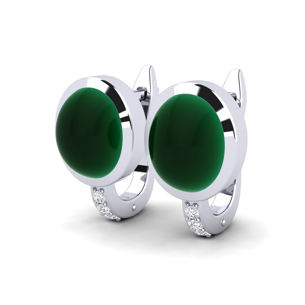 Đá Cabochon Ngọc Lục Bảo Bông tai nữ Caitryn
