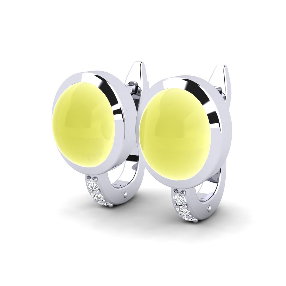 Cabochon Lemon Topaz Women's Earring Caitryn