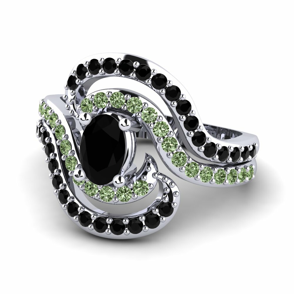 Zwarte Diamant Verlovingsring Calandre