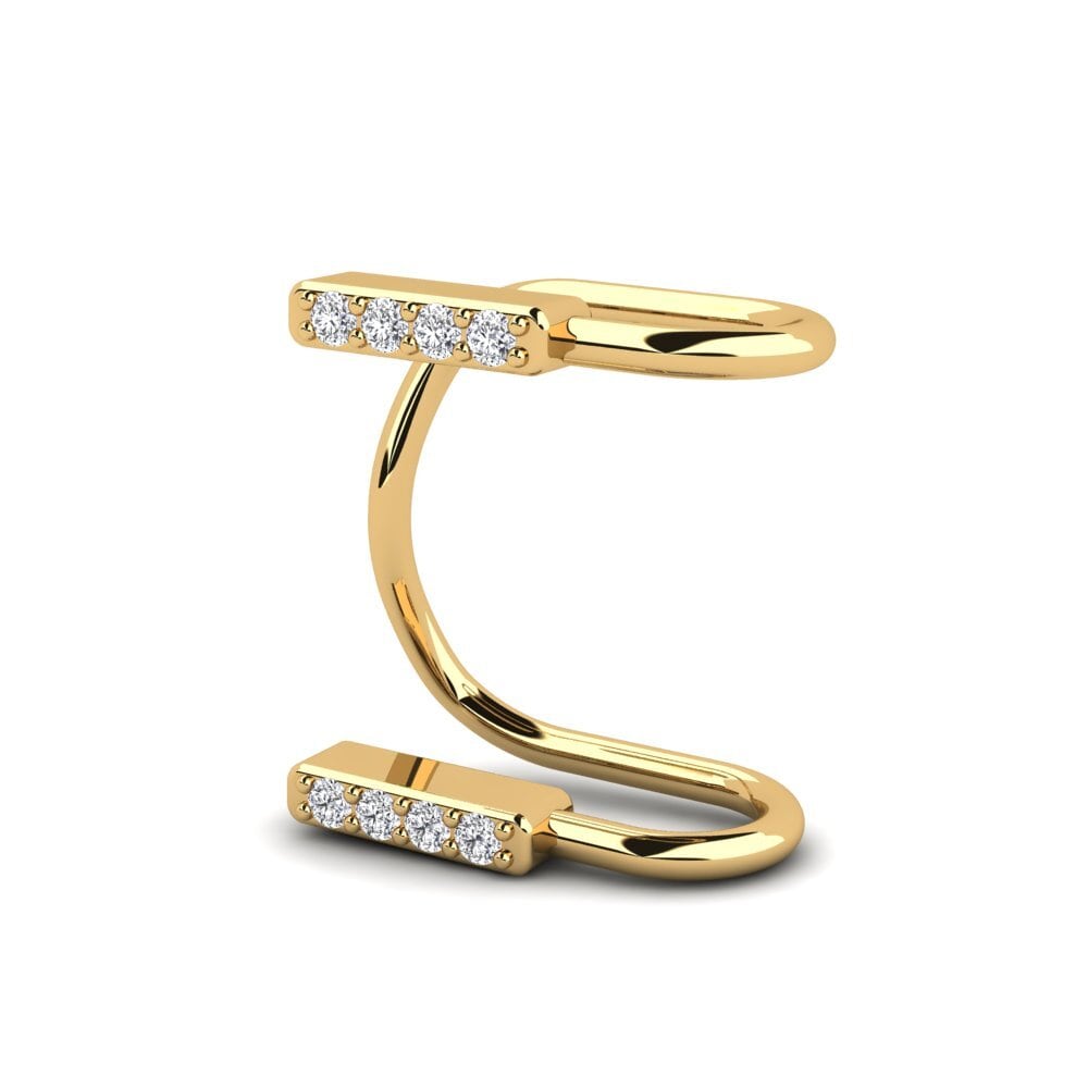 14ct Yellow Gold Lab Grown Diamond Women's Earring Calderone