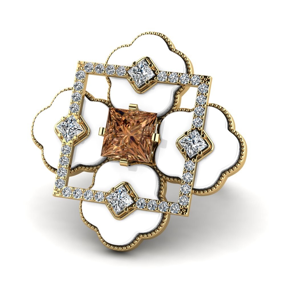 Diamante café Anillo Caleb