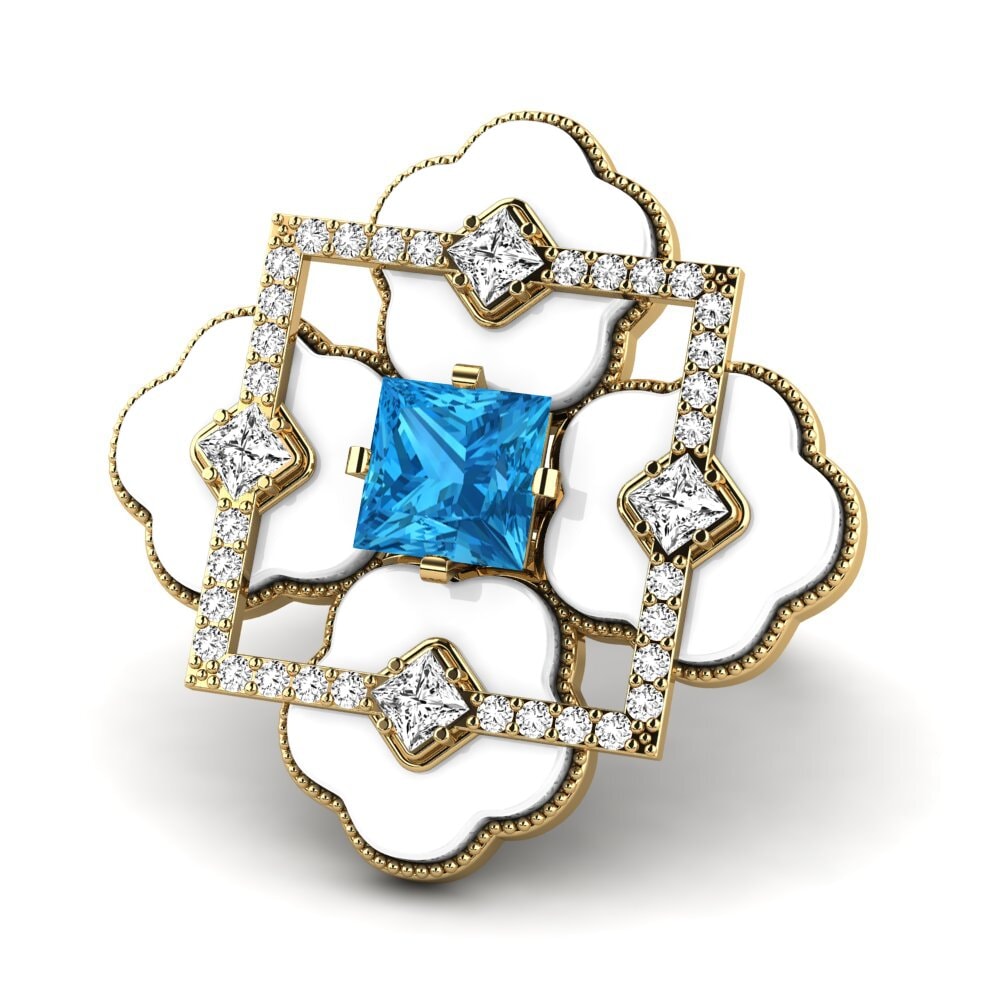 Topacio azul Anillo Caleb