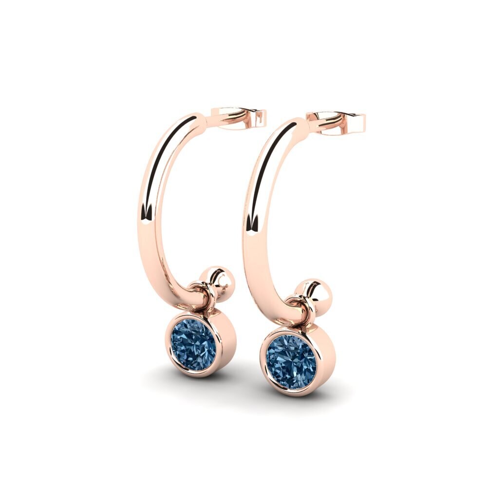 Blauer Diamant Damen ohrring Calibres