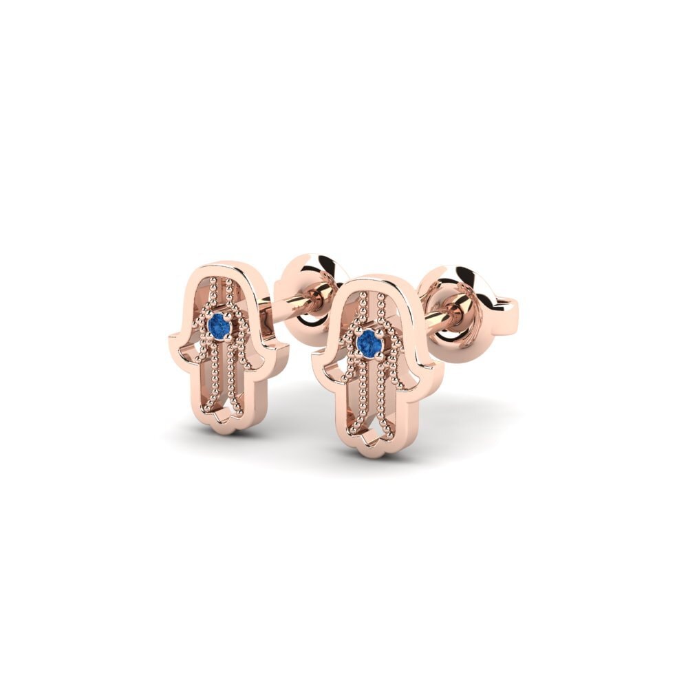 Donker Blauwe Zirkoon Dames Oorbellen Caligo